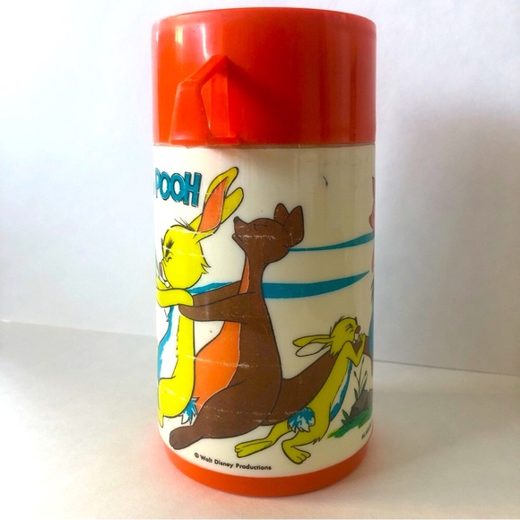 Vintage Original Winnie the Pooh Thermos Bottle ✨ With Lid and Cap ✨ 70’s Disney - Picture 2 of 8